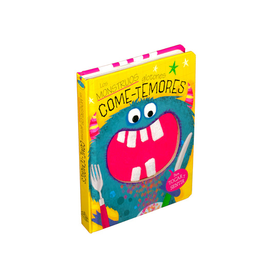 Cuento infantil con textura para tocar y sentir: los monstruos glotones come temores